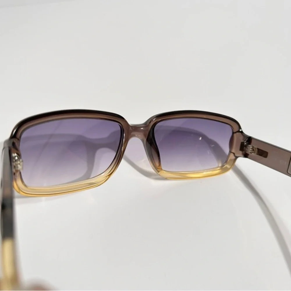 Gucci Authentic Vintage "G" LOGO Biocolor Tinted Y2K Square Sunglasses - Picture 9 of 10